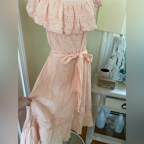 Free People X SPELL Cassie Lace gown in Petal Size XL - Picture 9 of 15